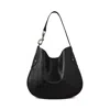 Mulberry Textured Shoulder Bag Metal Hardware In Black