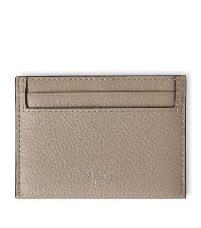 Mulberry Leather Heritage Logo Card Holder In Yellow
