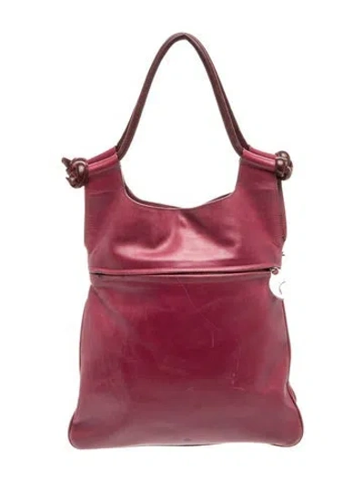 Pre-owned Mulberry Leather Hobo In Burgundy