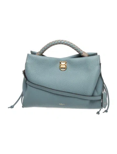 Pre-owned Mulberry Leather Iris In Blue
