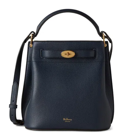 Mulberry Leather Islington Bucket Bag In Night Sky