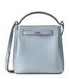 Mulberry Small Islington Leather Bucket Bag In Blue