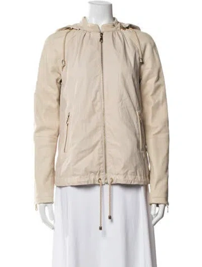 Pre-owned Mulberry Leather Jacket In Neutrals