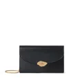 Mulberry Darley S Black Grain Print Leather Clutch In Black