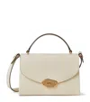 Mulberry Lana High Gloss Leather Top Handle Bag In Neutral