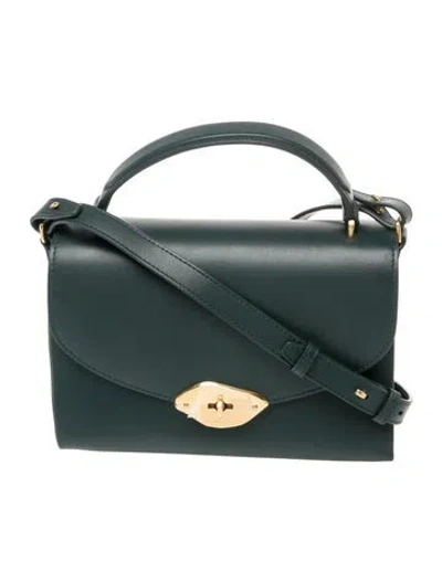Pre-owned Mulberry Leather Lana Top Handle Small In Blue