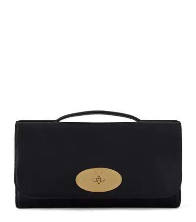 Mulberry Leather Lily Clutch Bag In Black