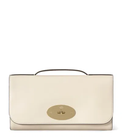 Mulberry Leather Lily Clutch Bag In Neutral