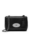 Mulberry Leather Lily Shoulder Bag In Black-silver Toned