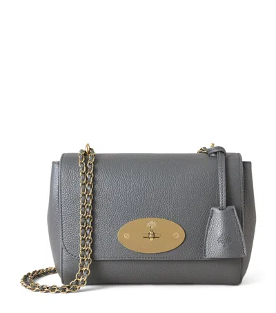 Mulberry Leather Lily Shoulder Bag In Grey