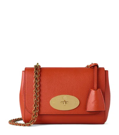 Mulberry Leather Lily Shoulder Bag In Orange