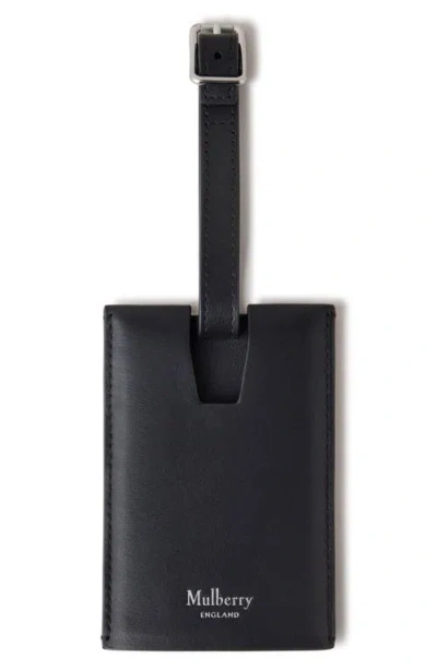 Mulberry Leather Luggage Tag In Black