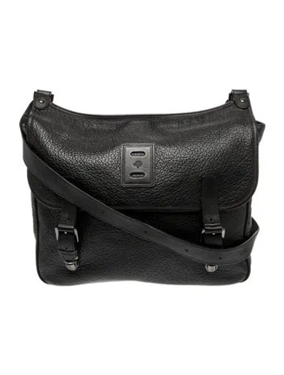 Pre-owned Mulberry Leather Messenger Bag In Black