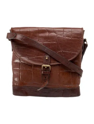 Pre-owned Mulberry Leather Messenger Bag In Brown