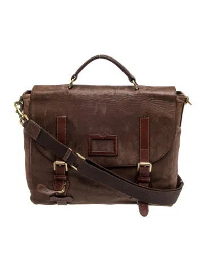Pre-owned Mulberry Leather Messenger Bag In Brown