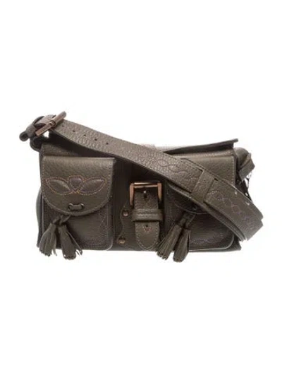 Pre-owned Mulberry Leather Messenger Bag In Gray