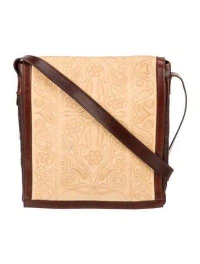 Pre-owned Mulberry Leather Messenger Bag In Neutral