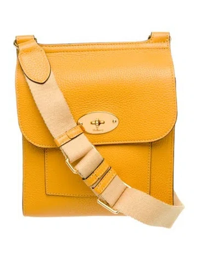 Pre-owned Mulberry Leather Messenger Bag In Yellow