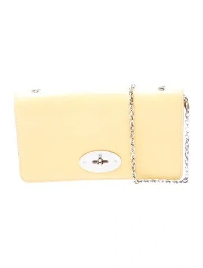 Pre-owned Mulberry Leather Minaudière In Yellow