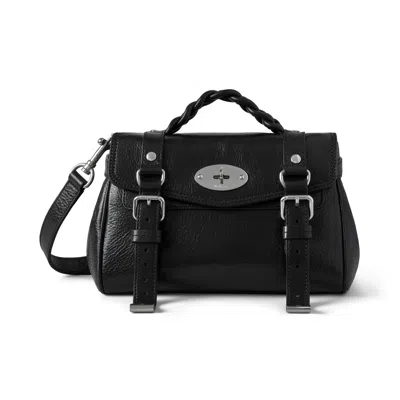 MULBERRY LEATHER MINI ALEXA BLACK