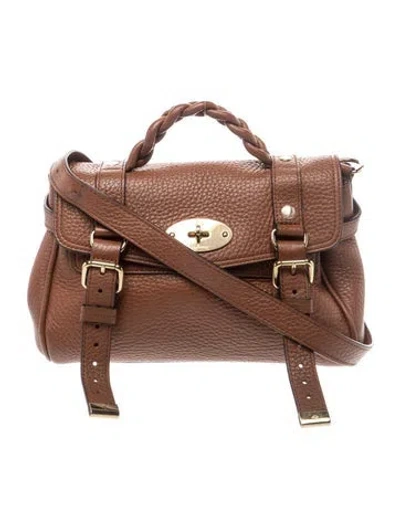 Pre-owned Mulberry Leather Mini In Brown