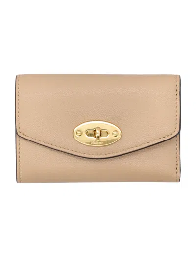 MULBERRY LEATHER MULTI-CARD WALLET WITH BRASS HARDWARE AND POSTMAN'S LOCK CLOSURE