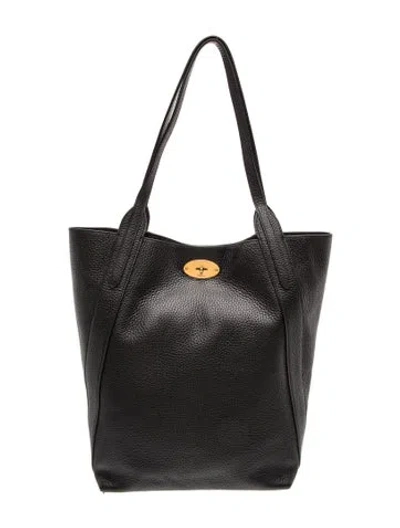Pre-owned Mulberry Leather North South Bayswater Tote In Black