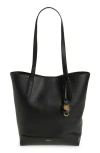Mulberry Leather North/south Shopper Tote In Black