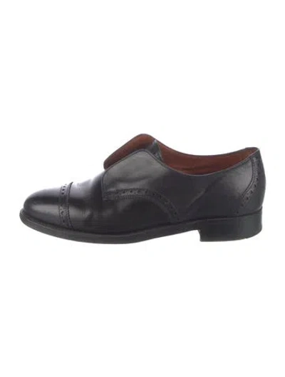 Pre-owned Mulberry Leather Oxfords In Black