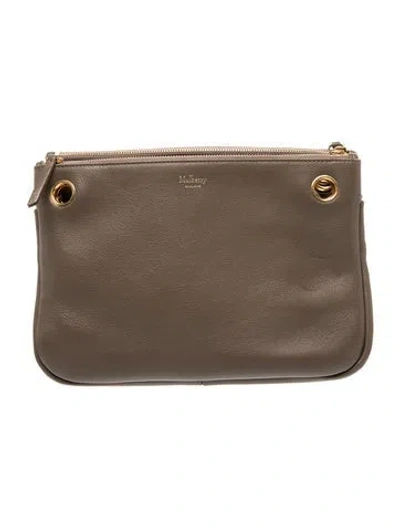 Pre-owned Mulberry Leather Portfolio In Neutral