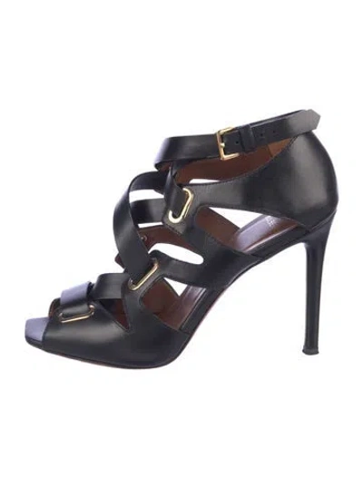 Pre-owned Mulberry Leather Sandals In Black