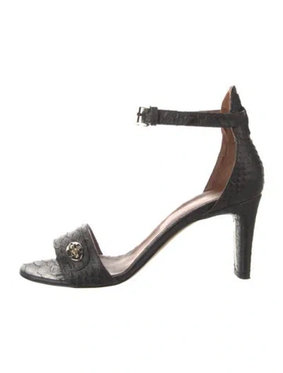 Pre-owned Mulberry Leather Sandals In Black
