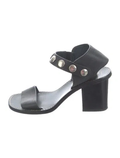 Pre-owned Mulberry Leather Sandals In Black