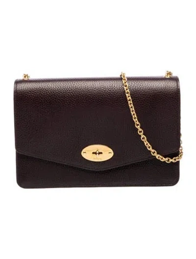 Pre-owned Mulberry Leather Shoulder Bag In Burgundy