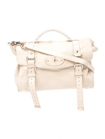 Pre-owned Mulberry Leather Shoulder Bag In Neutrals