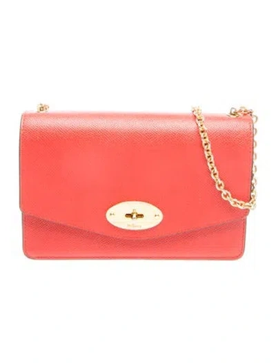 Pre-owned Mulberry Leather Shoulder Bag In Orange