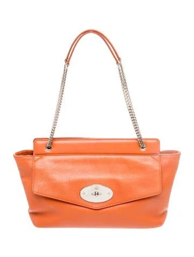 Pre-owned Mulberry Leather Shoulder Bag In Orange
