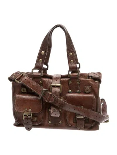 Pre-owned Mulberry Leather Shoulder Bag Vintage In Brown