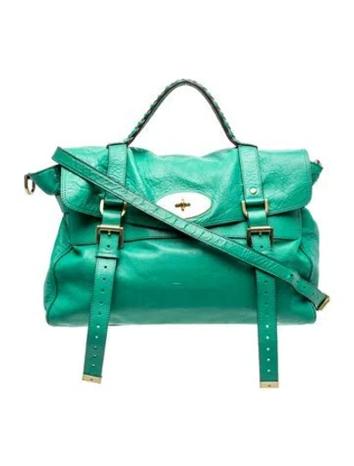Pre-owned Mulberry Leather Shoulder Bag Vintage In Green