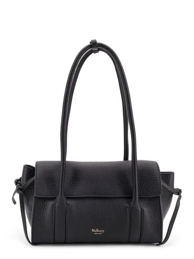 Mulberry Leather Shoulder Bag With Logo