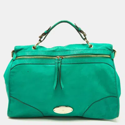 Mulberry Leather Taylor Top Handle Bag In Green
