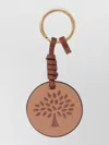 Mulberry Leather Texture Keyring Attachment Round Keychain