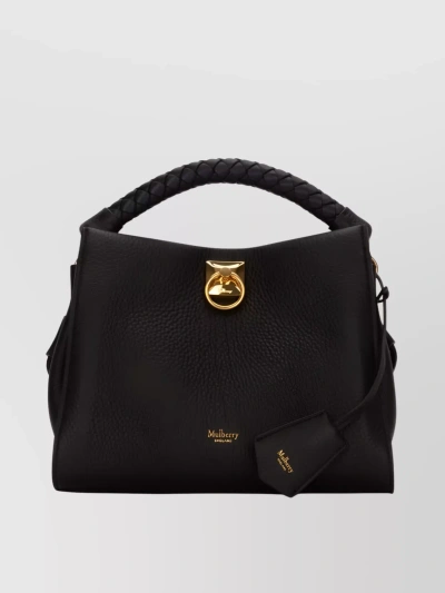 Mulberry Small Iris Bag Handle Heavy Grain In Black