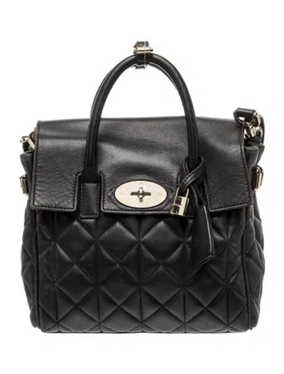 Pre-owned Mulberry Leather Top Handle Bag In Black