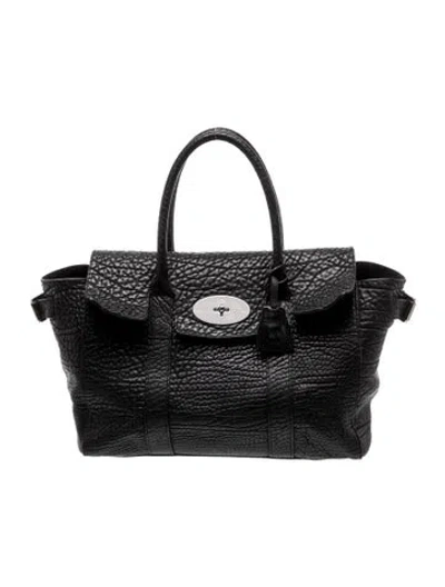 Pre-owned Mulberry Leather Top Handle Bag In Black