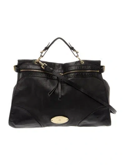 Pre-owned Mulberry Leather Top Handle Bag In Black