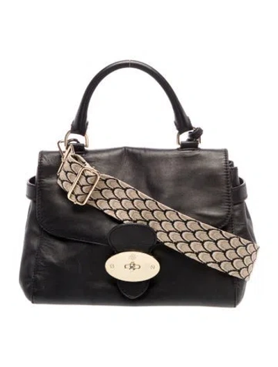 Pre-owned Mulberry Leather Top Handle Bag In Black