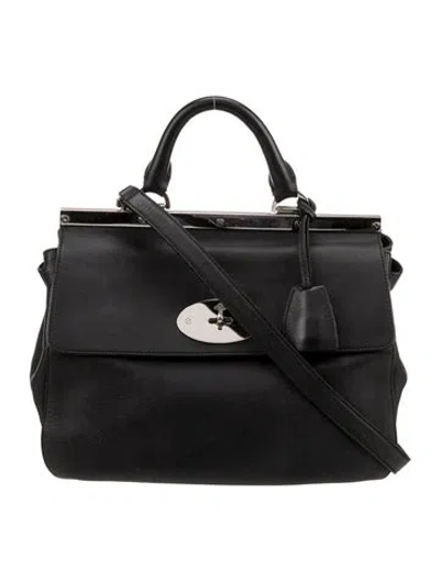 Pre-owned Mulberry Leather Top Handle Bag In Black