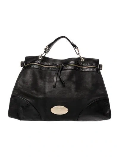 Pre-owned Mulberry Leather Top Handle Bag In Black