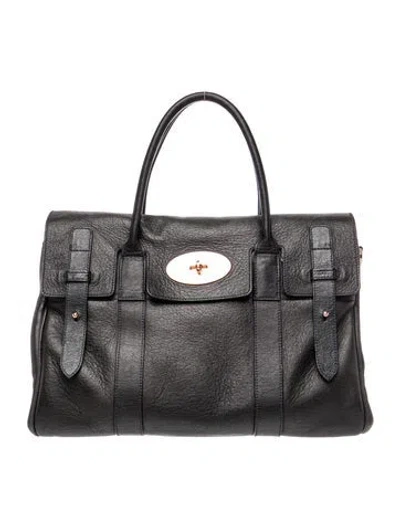 Pre-owned Mulberry Leather Top Handle Bag In Black